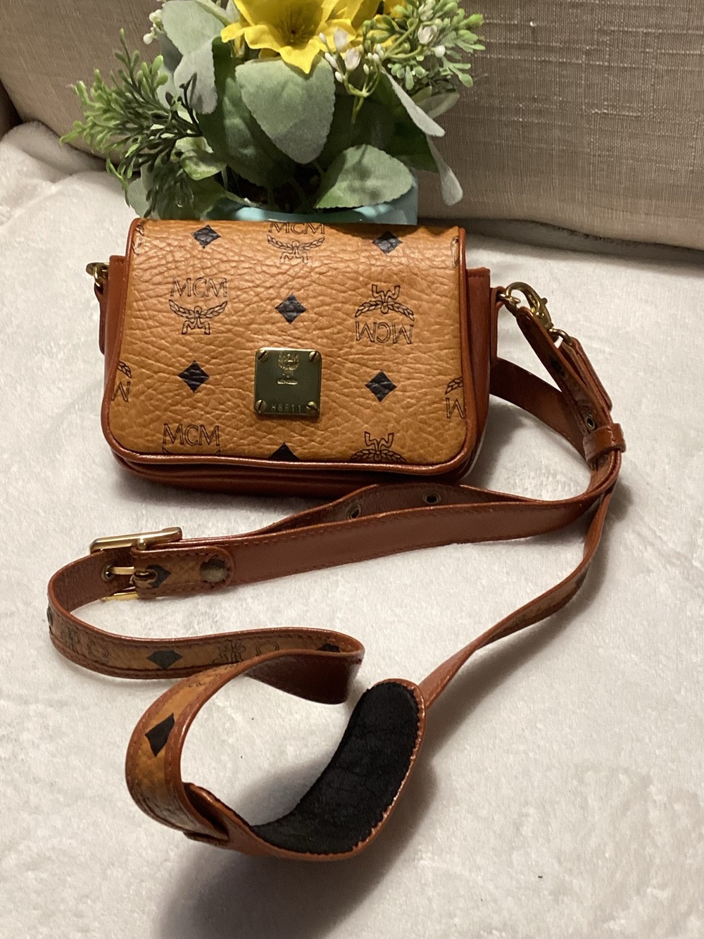 Vintage MCM Visetos Mini Crossbody Bag - Signature Monogram